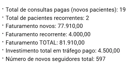 Print de depoimento: Bianca Alves, resultado de vendas