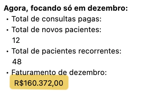 Print de depoimento: Kely Yamada, faturamento de R$100 mil