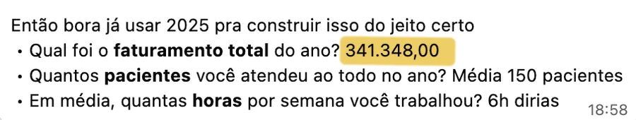 Print de depoimento: Carla Sehnem, faturamento anual de 2025