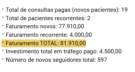 Print de depoimento: Bianca Alves, resultado de vendas