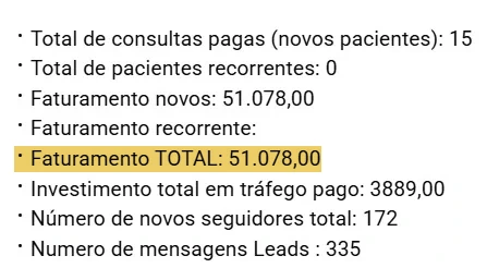 Print de depoimento: Natália Vieira, resultado de vendas